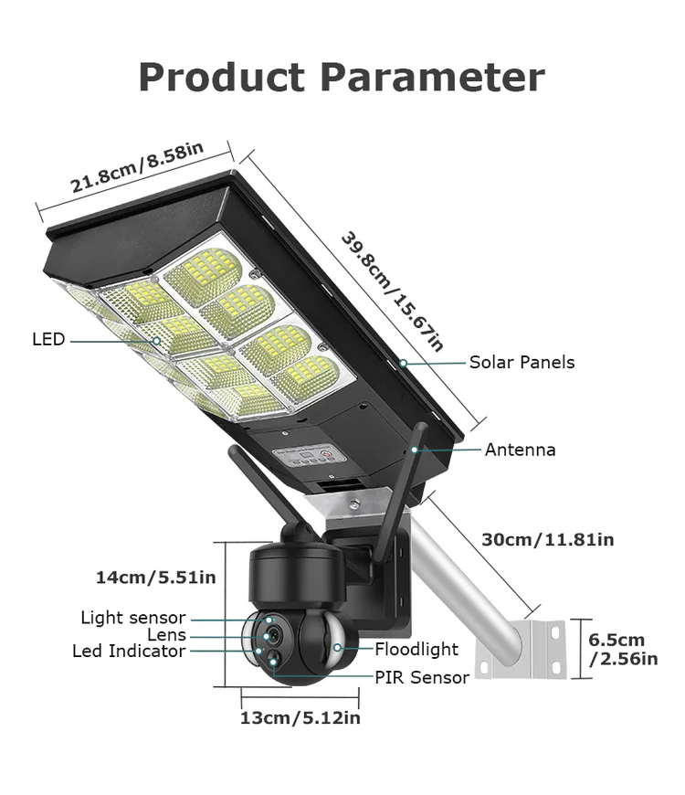 LUMINARIA LED CON CAMARA SOLAR 2 EN 1 4G LUMINARIA LED CON CAMARA SOLAR 2 EN 1 4G