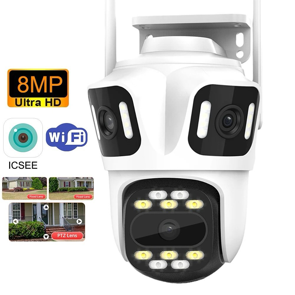 Cámara de Seguridad WiFi Triple Lente Exterior 1 Cámara de Seguridad WiFi Triple Lente Exterior